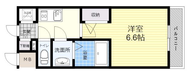 エスリード新大阪ヴェルデ(1K/8階)の間取り写真