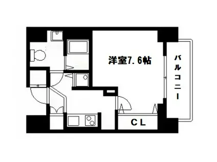 ドゥーエ玉造(1K/11階)の間取り写真