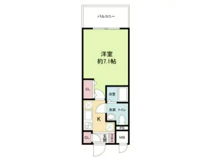 ラクラス新大阪(1K/4階)の間取り写真