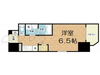 エスリード新福島(1K/10階)の間取り写真