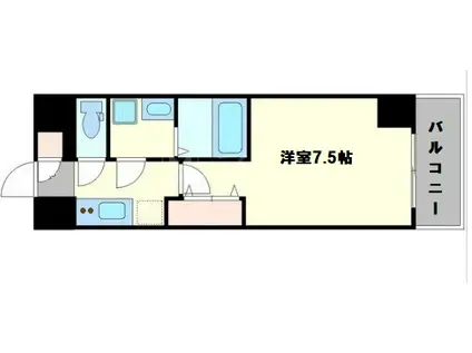 エスリード心斎橋LUXUE(1K/14階)の間取り写真