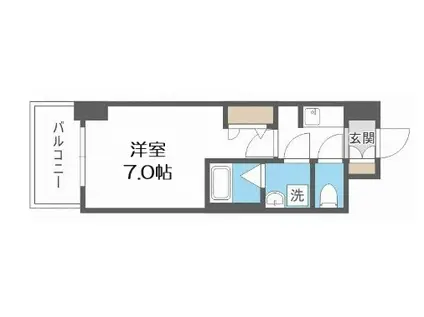 S-RESIDENCE大阪九条ノース(1K/2階)の間取り写真