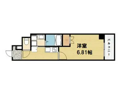 みおつくし江戸堀(1K/10階)の間取り写真