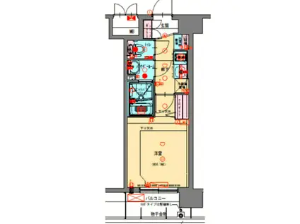 プレサンスOSAKA三国ネオス(1K/7階)の間取り写真