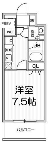 LA DOUCEUR九条(1K/11階)の間取り写真