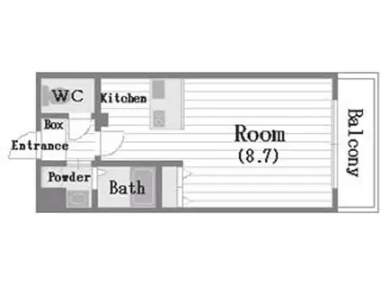 プレサンス心斎橋モデルノ(1K/6階)の間取り写真