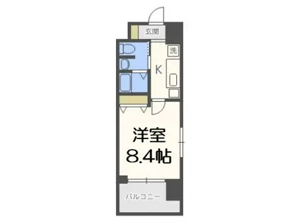 グランカーサ梅田北(1K/10階)の間取り写真