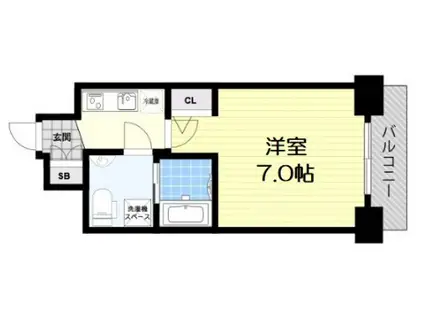 アドバンス心斎橋ラシュレ(1K/5階)の間取り写真