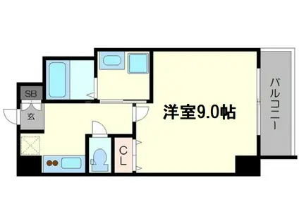 セオリー難波南(1K/8階)の間取り写真