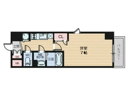 エスリード阿波座ノースプレイス(1K/15階)の間取り写真