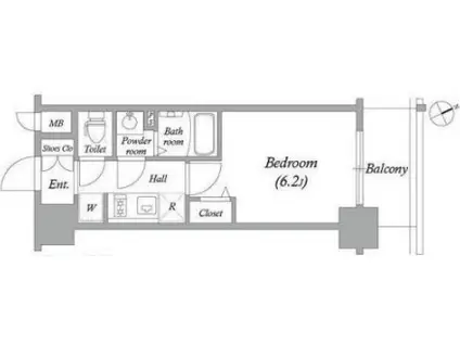 アドバンス大阪セレーノ(1K/4階)の間取り写真
