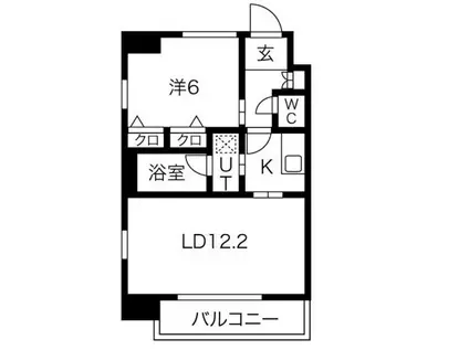 S-RESIDENCE淀屋橋(1LDK/3階)の間取り写真