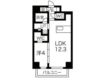 LEGALAND難波南(1LDK/7階)の間取り写真