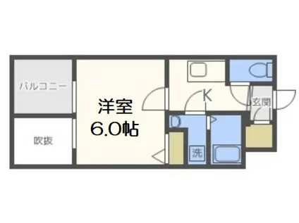 エスリード本町レジデンス(1K/7階)の間取り写真
