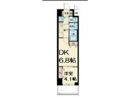 スプランディッド堀江(2K/8階)の間取り写真