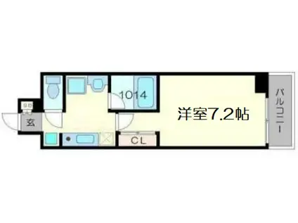S-FORT桜川南(1K/10階)の間取り写真