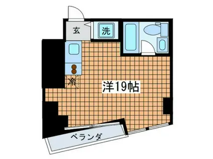 是空NANBA2(ワンルーム/9階)の間取り写真