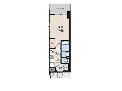 LUXE西長堀(1K/12階)の間取り写真