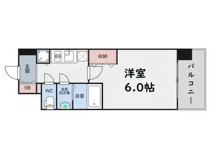 エス・キュート梅田東(1K/7階)の間取り写真