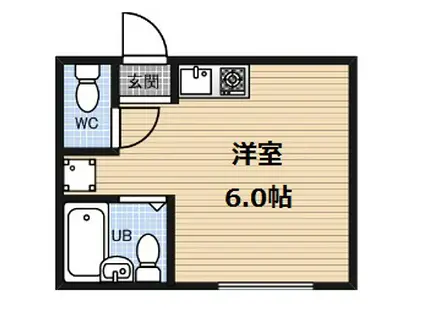 ハイツ正和(ワンルーム/4階)の間取り写真
