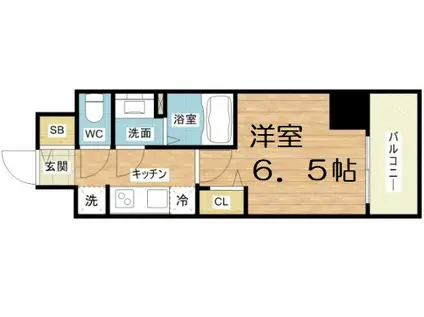 プレサンス梅田北ディア(1K/4階)の間取り写真