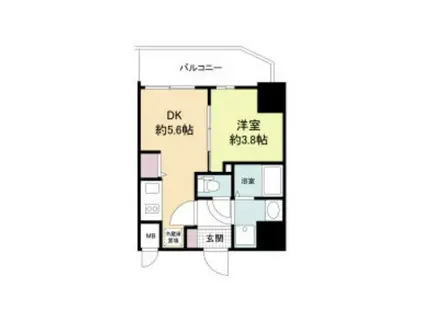 リヴェント福島野田(1DK/5階)の間取り写真