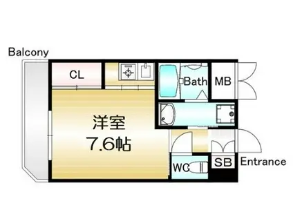 ヴェローノ新大阪北(ワンルーム/6階)の間取り写真