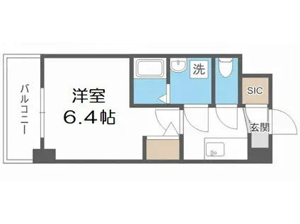 アドバンス西梅田ビオス(1K/6階)の間取り写真