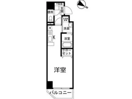 アリオーラ西梅田(1K/6階)の間取り写真