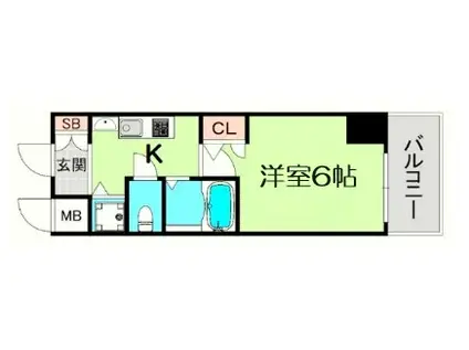 プレサンス心斎橋ラヴィ(1K/10階)の間取り写真