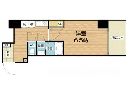 アドバンス難波南ノエル(1K/2階)の間取り写真