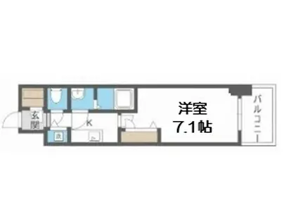 プランドール北浜(1K/7階)の間取り写真