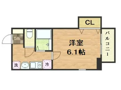 シティライフエイペックス大手通(1K/7階)の間取り写真