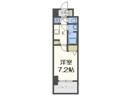 エステムコート南堀江ⅢCHURA(1K/3階)の間取り写真