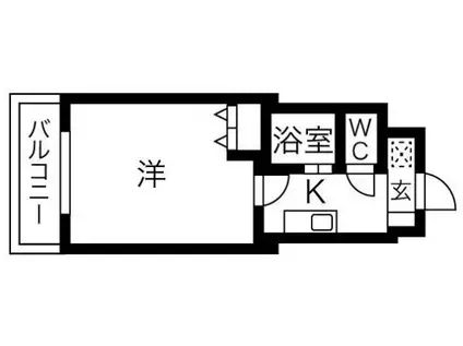 YAHATA西長堀(1K/3階)の間取り写真