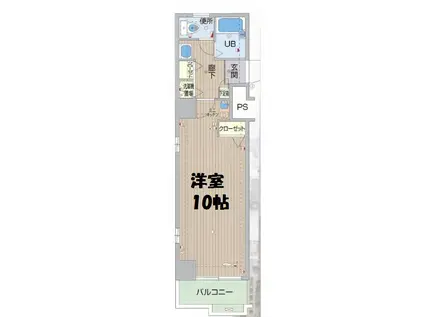 プレサンス梅田西(1K/4階)の間取り写真