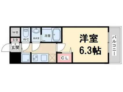 ララプレイス新大阪LD(1K/7階)の間取り写真