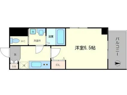 DOLCE VITA 難波南(1K/10階)の間取り写真