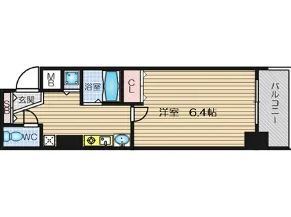 プレサンス梅田フロンティア(1K/9階)の間取り写真