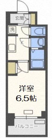 プレサンス新大阪イオリア(1K/4階)の間取り写真