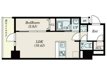 大阪難波NOAH(1LDK/7階)の間取り写真