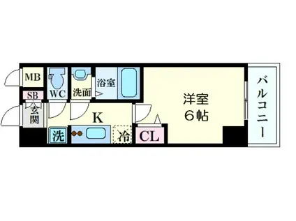 プレサンス福島吉野ミナージ(1K/10階)の間取り写真