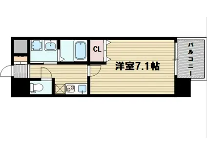 プランドール新大阪サウスレジデンス(1K/4階)の間取り写真