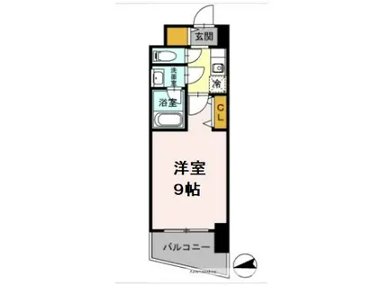 カスタリアタワー肥後橋(1K/11階)の間取り写真