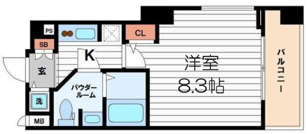 レオンコンフォート本町東(1K/5階)の間取り写真