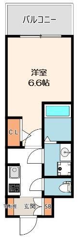 S-RESIDENCE難波大国町TRES(1K/8階)の間取り写真