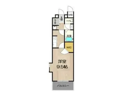 CITY SPIRE桜川Ⅱ(1K/10階)の間取り写真