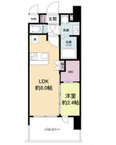 セレニテ阿波座ミラク(1LDK/5階)の間取り写真