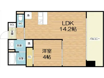 プレジオ大正(1LDK/12階)の間取り写真