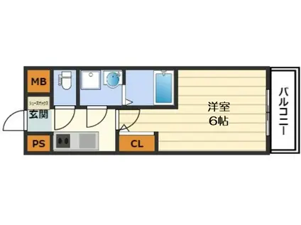 エスリードレジデンス梅田グランゲート(1K/4階)の間取り写真
